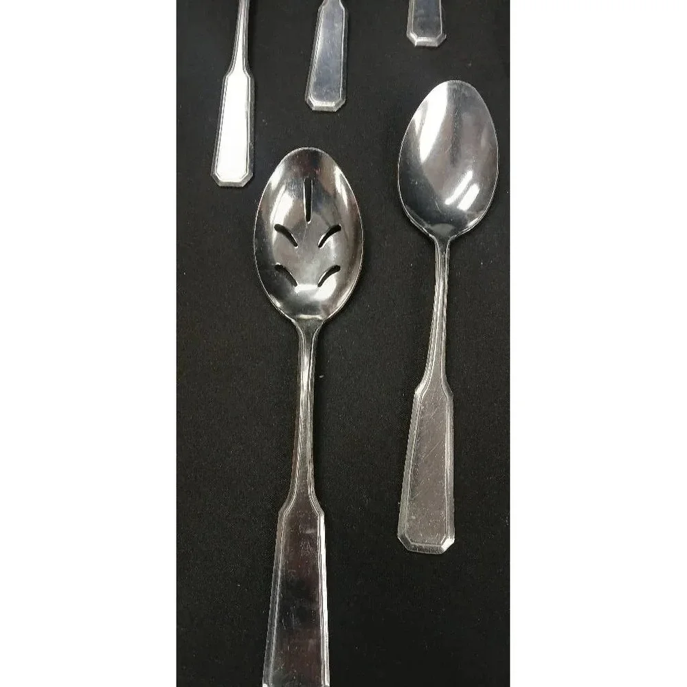 78-Pc Royal Household Stainless 18-0 China Flatware Set Lot Pre-Owned